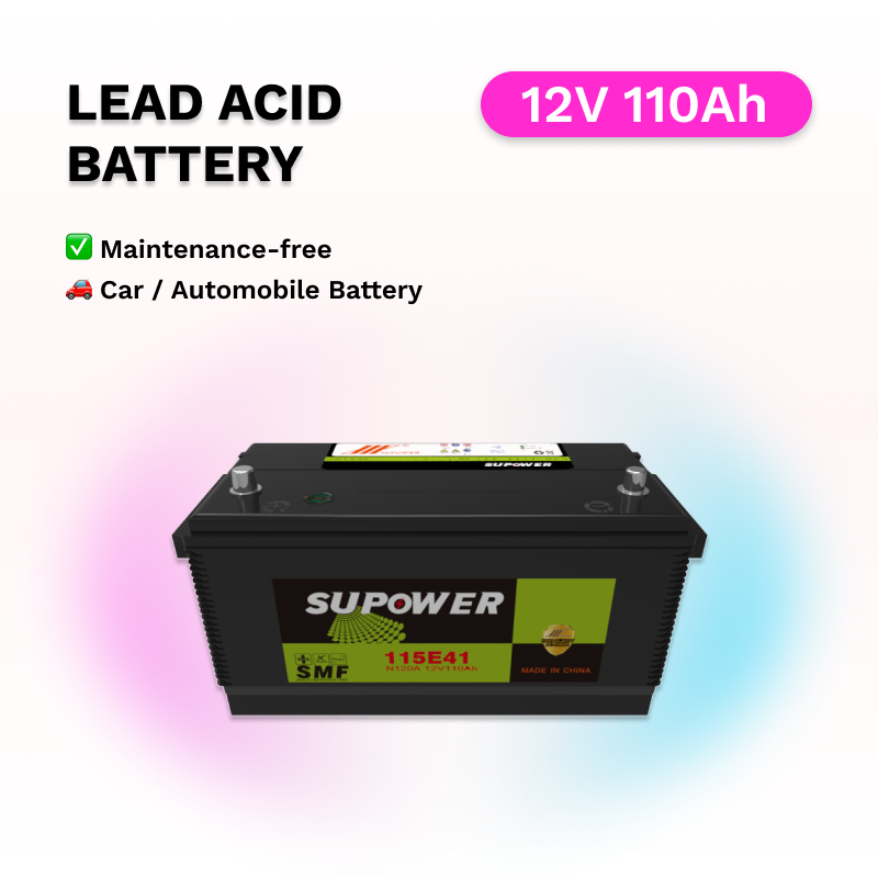 12V 110Ah lead acid battery OEM car maintenance-free battery SUPOWER 115E41