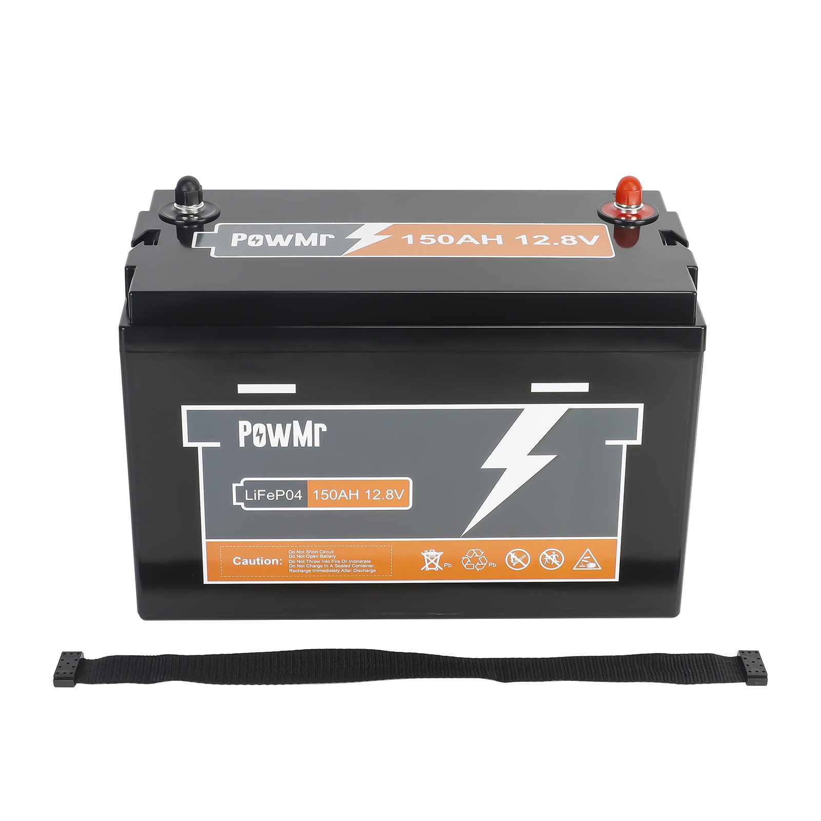 PowMr Safe and Efficient 150Ah 12.8V LiFePO4 Battery 1920Kwh Support Parallel and Series Lithium ion Battery