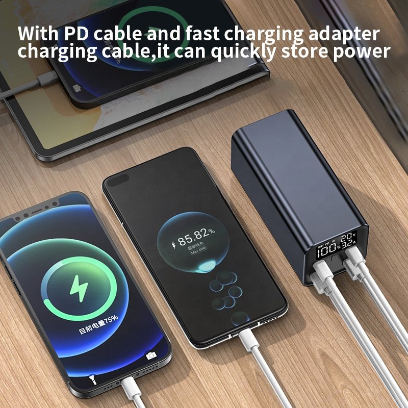 PD 65W 20000mah powerbank carregador banco de wireless portability portable battery fast charger power bank 20000mah 10000mah