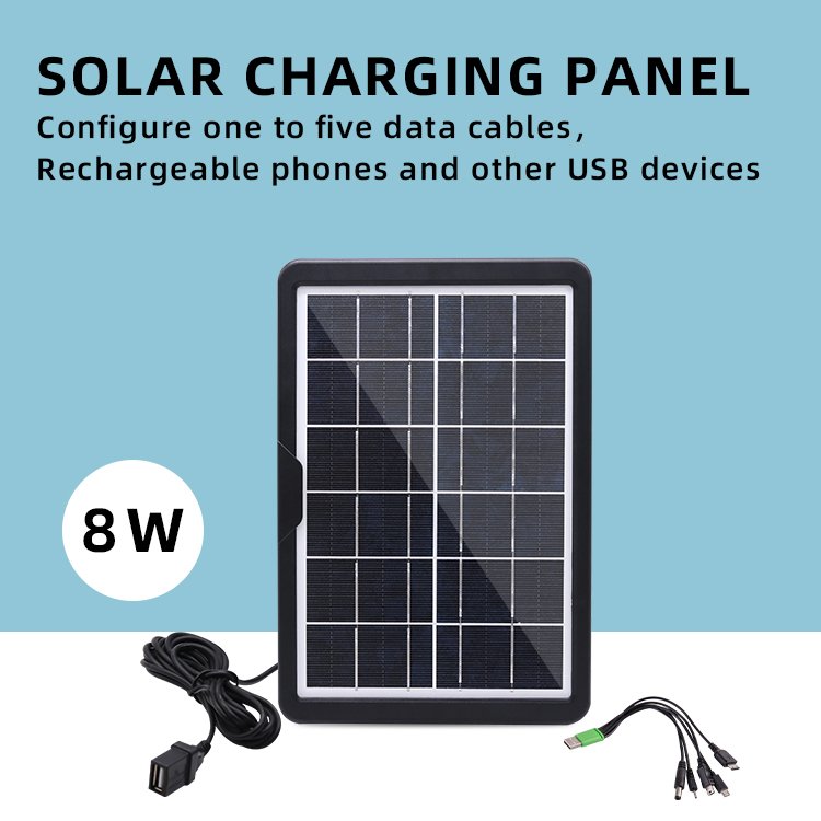 CCLAMP Small Solar Charger Portable Solar Panel with USB Output Ports