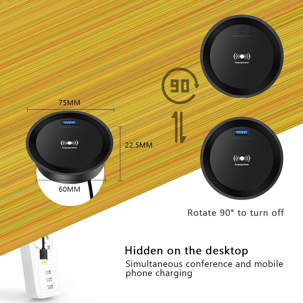 Best selling products 2025 in Europe home office Electric universal QC3.0 Mobile Phone table wireless charger&Type-C
