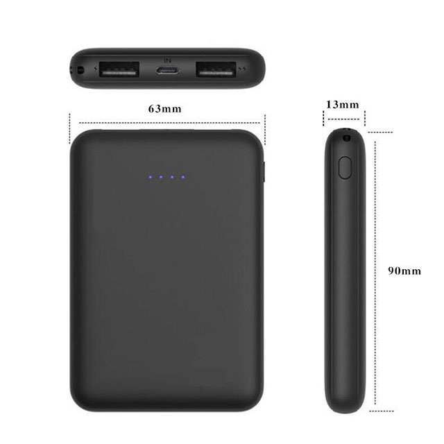 Portable Mobile Phones Charger Powerbanks 5000mah Mini Slim Usb Charging Earphone Power Bank