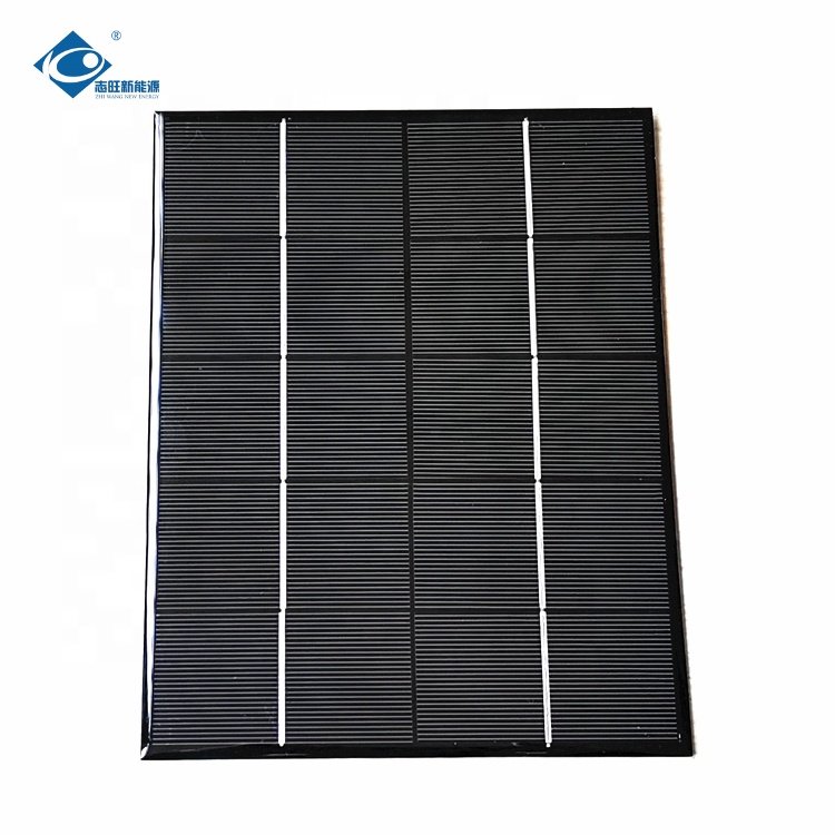 5V Mono Epoxy Solar Panel ZW-210165-M Lightweight Silicon Solar Panel Module 6W Customized Solar Panel Charger