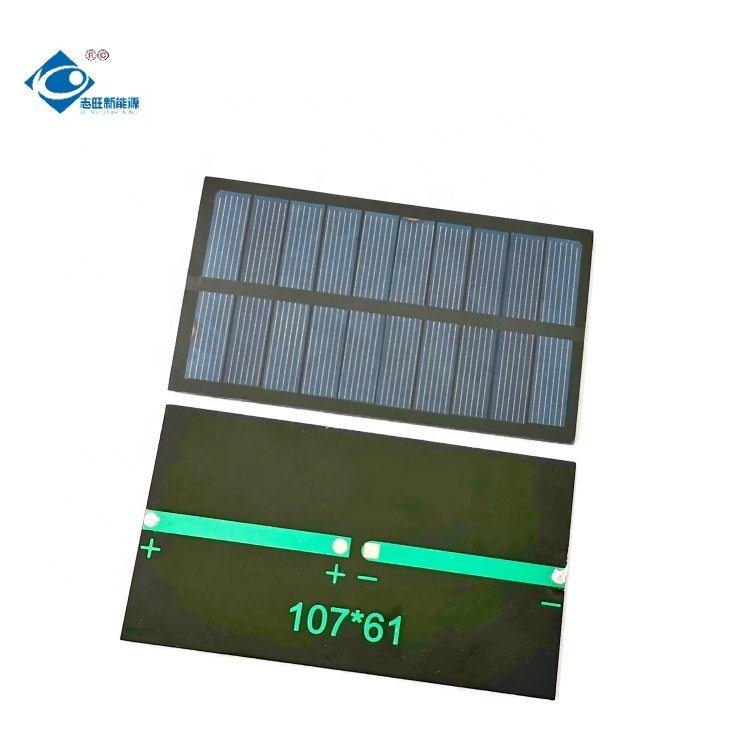 1W PET Solar Photovoltaic Panel ZW-10761-P Semi-Flexible Solar Panels 5V Lightweight Portable Solar Panel Charger