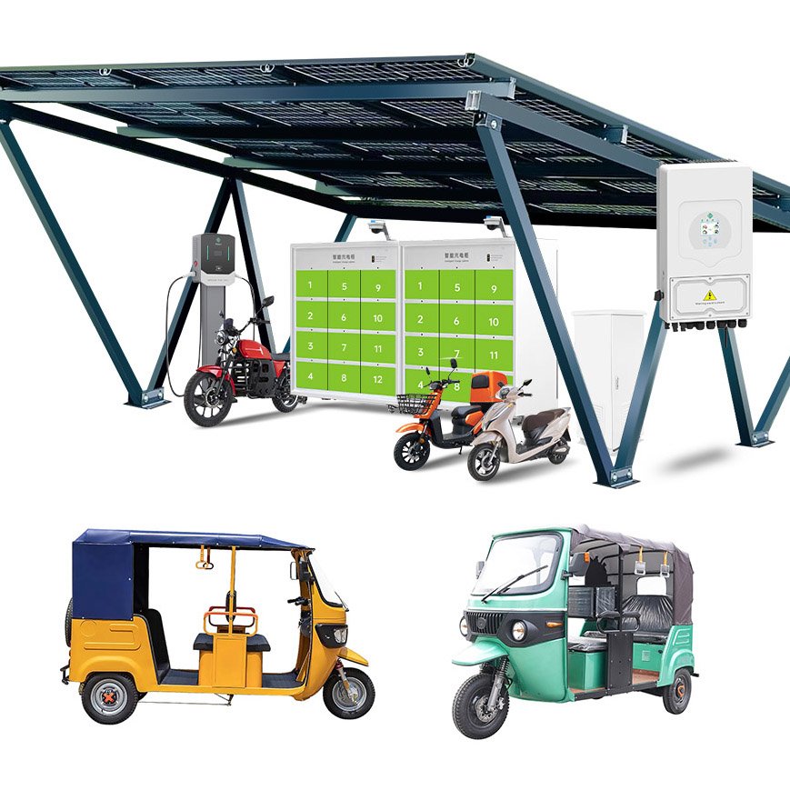 Solar EV Motorcycle Ebike Fast Charging Station Public Swap Charging Cabinet for electric tricycle and moped