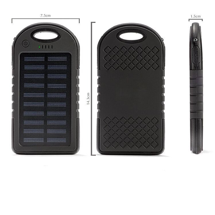 Trending products solar power bank waterproof flash light phone charger 10000mAh solar power bank