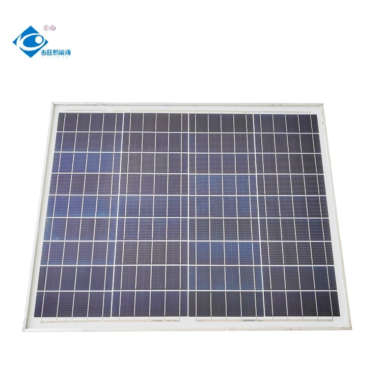 18V Glass Laminated Solar Panel ZW-50W-18V Ruggedized Mini Solar Panel Charger 50W Aluminium Frame Solar Panels