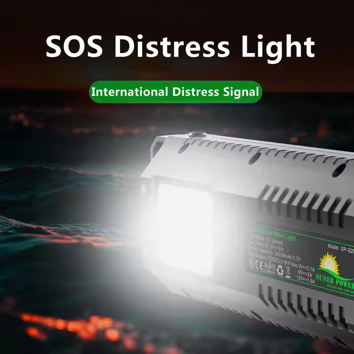 Outdoor Sport Waterproof LED Flashlight Solar Powerbank 20000mAh Powerbank Smart Power Bank 20000mAh Powerbank Solar Power