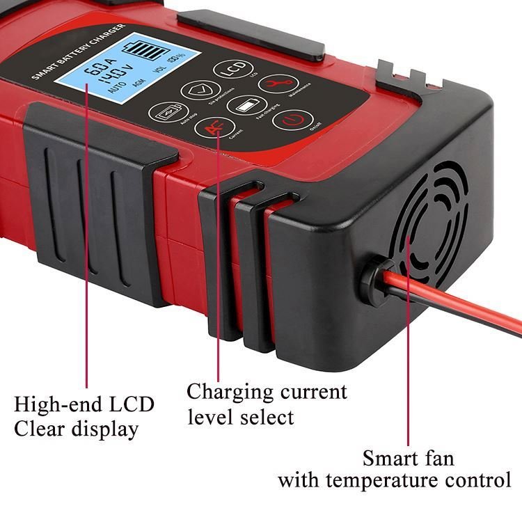 12V/24V smart car battery charger intelligent repair battery charger for AGM and GEL battery with good quality