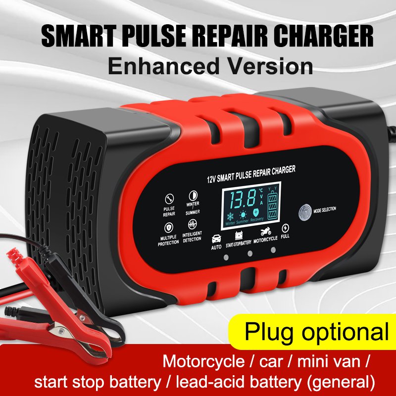 Discounted price 12V Intelligent Pulse Repair Battery Charger 12V 6A lead acid car battery charger for 4-100ah Battery Pack