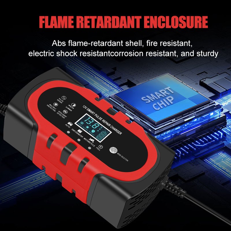 Discounted price 12V Intelligent Pulse Repair Battery Charger 12V 6A lead acid car battery charger for 4-100ah Battery Pack