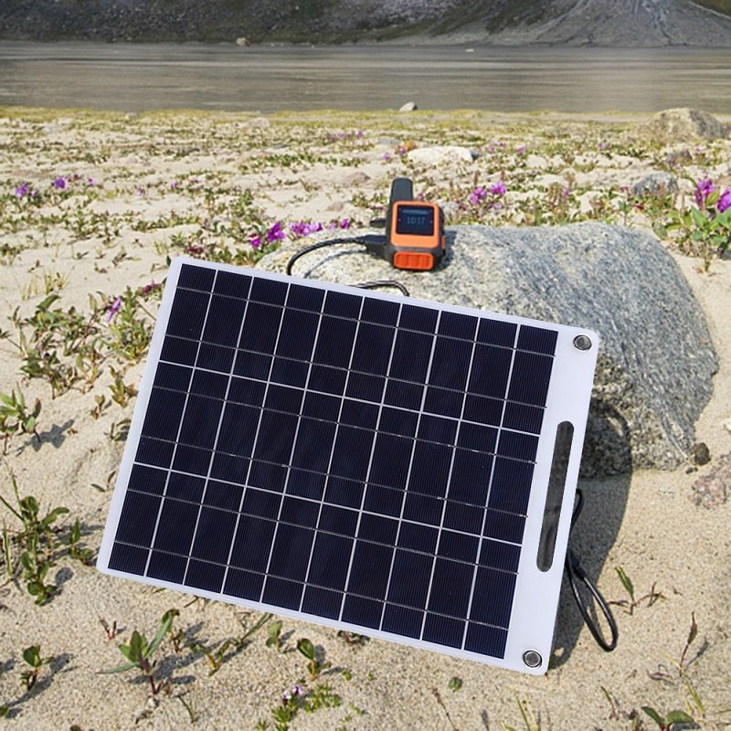BUHESHUI 13W 5V Dual USB Solar Phone Charger Polycrystalline Solar Power Bank Charger Semi-Flexible Solar Panel Charger
