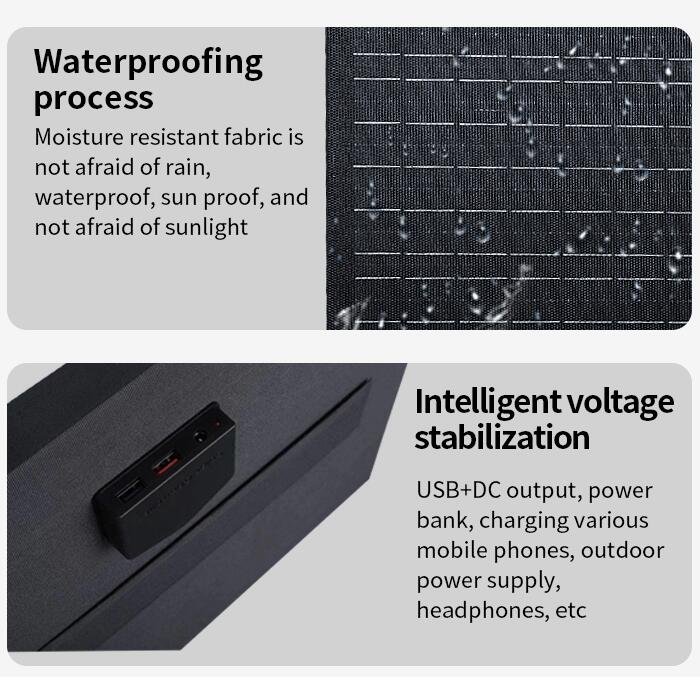 Portable Outdoor Flexible IP65 Rated Foldable Solar Panel Reasonable Price Solar Charger Kits Outdoor Solar Panel Kits