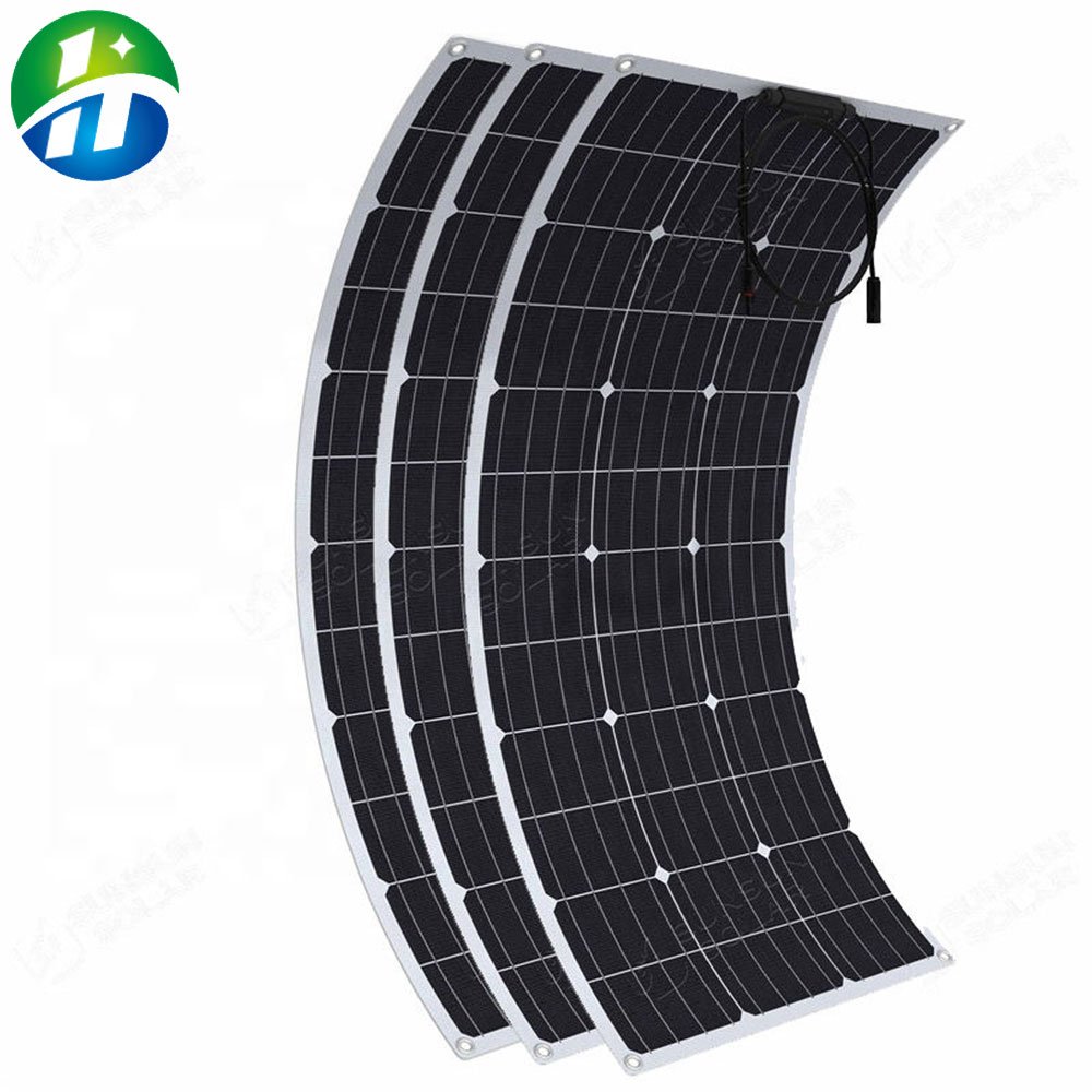 solar lighter weight solar panel 100W Flexible Solar Panels module flexible photovoltaic panel
