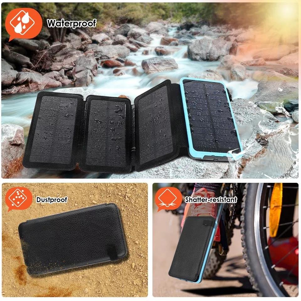 Cell Camping Solar Panel Detacher Wholesale Mit Kopfhorer Lamp Circuit Board Solaire 20000Mah Fast Charging Solar Powerbank