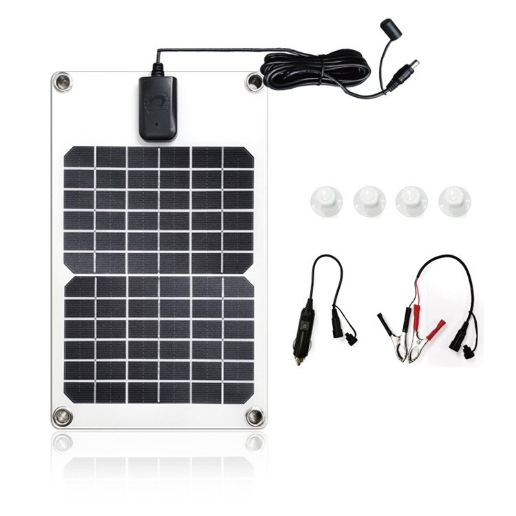Glory Solar Latest Version Thin Monocrystalline 5W Solar Panel flexible Charger For Vehicles Car Boats electric motorcycle
