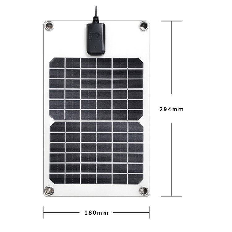 Glory Solar Latest Version Thin Monocrystalline 5W Solar Panel flexible Charger For Vehicles Car Boats electric motorcycle