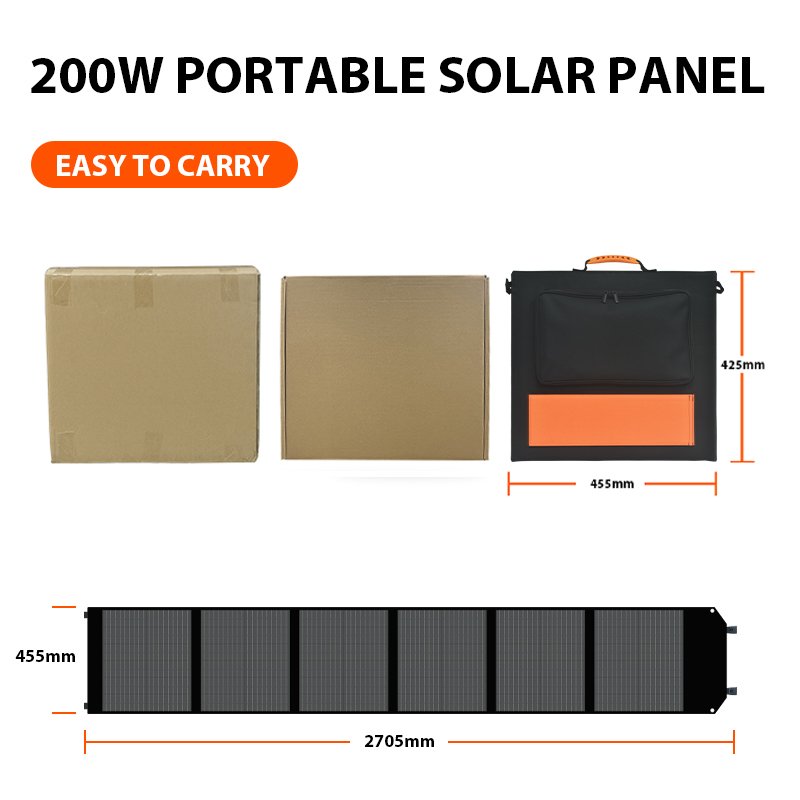 200W Monocrystalline Camping Power Station Solar Charger Flexible Folding Foldable Solar Panel Portable