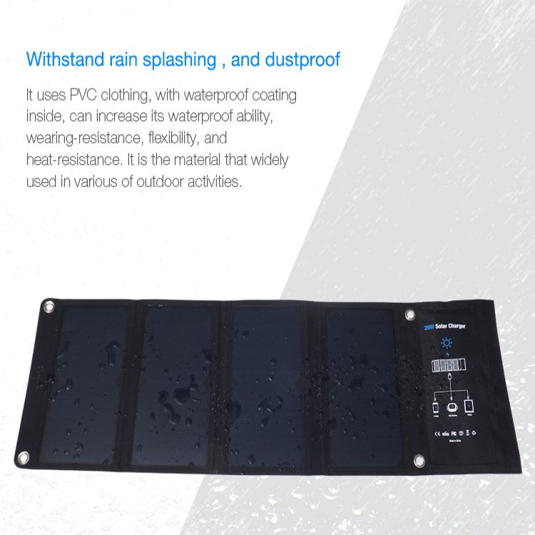 High Efficient 28W SUNPOWER USB Foldable Solar Panel Portable Solar Charger