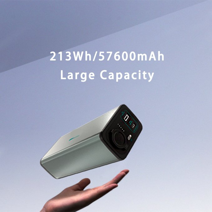 Best Large Capacity Power Bank 200 Watt Portable Mobile Phone Charger Type C 213Wh Mini Power Station for Laptop