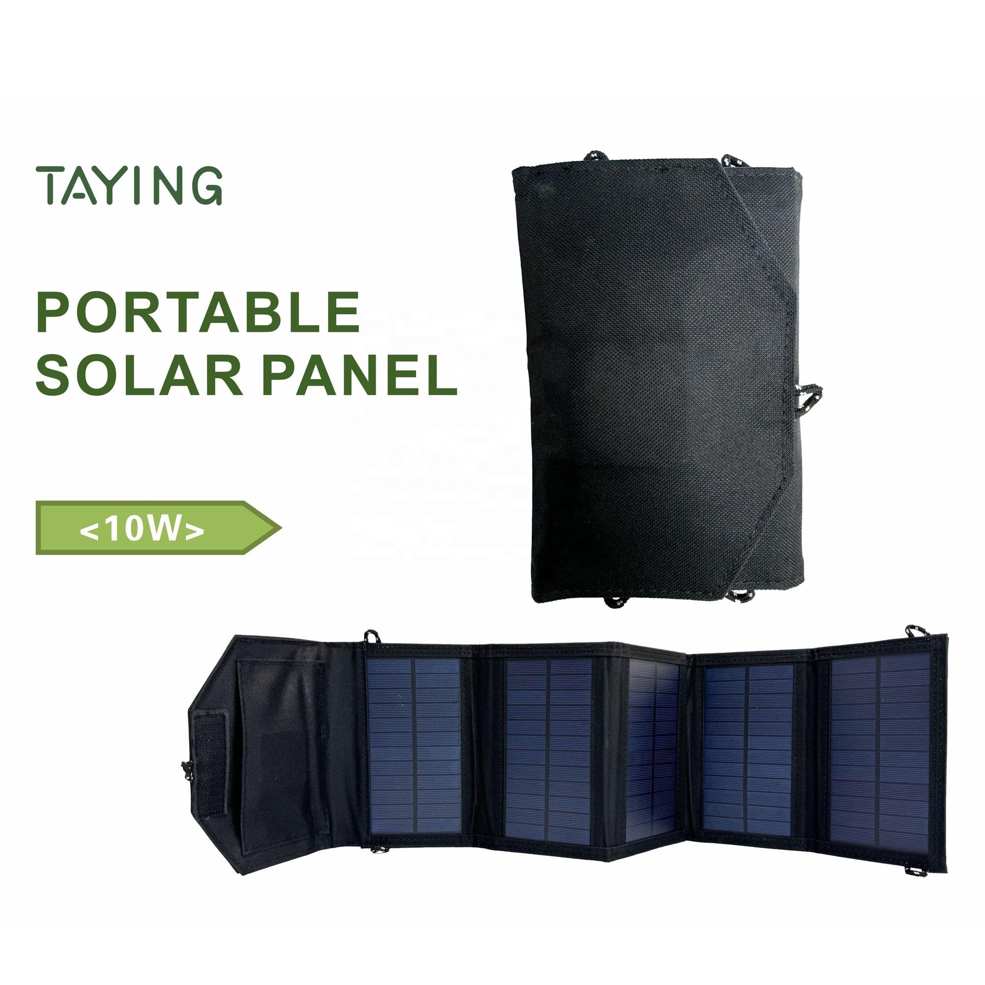 Easy To Carry 10watts Flexible solar Panels Foldable solar Panel Kit For Outdoor Camping Portable Power Station Waterproof