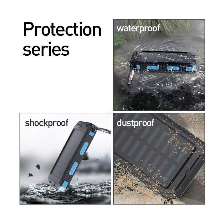 2024 High Capacity Charger 20000mAh Waterproof Solar Power Bank Mobile Powerbank solar energy power banks for mobile phone