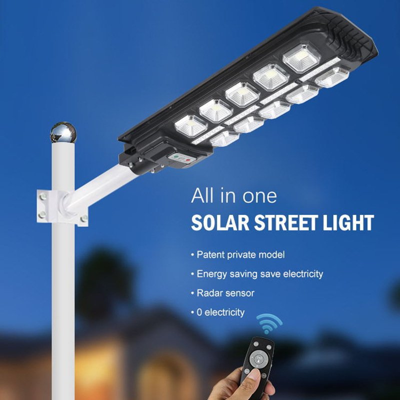 Etenda Waterproof All In One 50W 800W Outdoor Street Lights Remote Control Solar Street Lamp With solar Panel