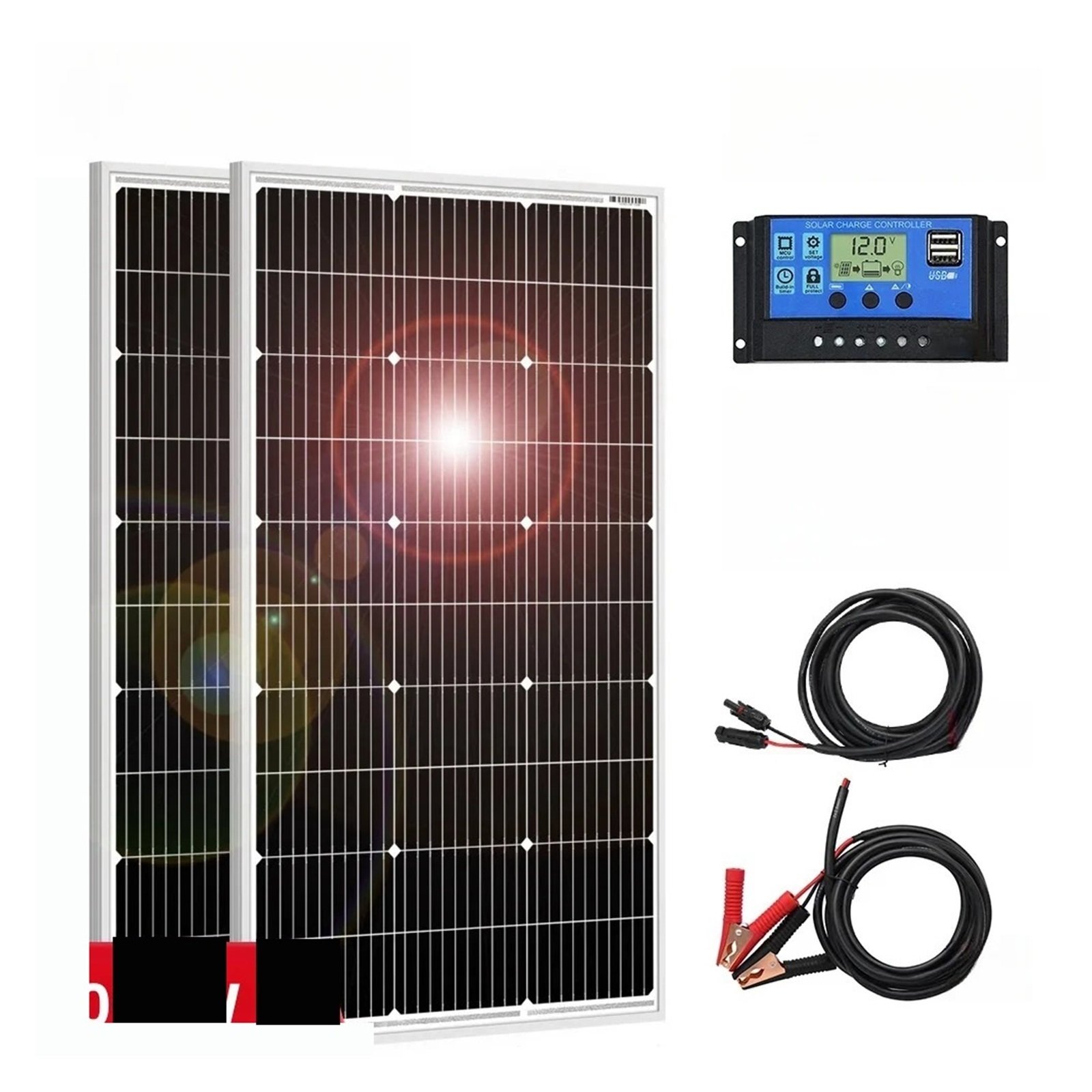 Senhuo Rigid Solar 2000W Single Crystal Panel 18V High Efficiency Waterproof Kit For Outdoor Household Batteries