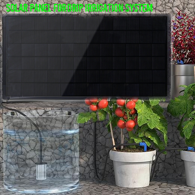 Solar Panels Charger For Water Pump And Gargen Drip Irrigation System Built In Battery 18650 12V 20W 54000mAh Rechargeable