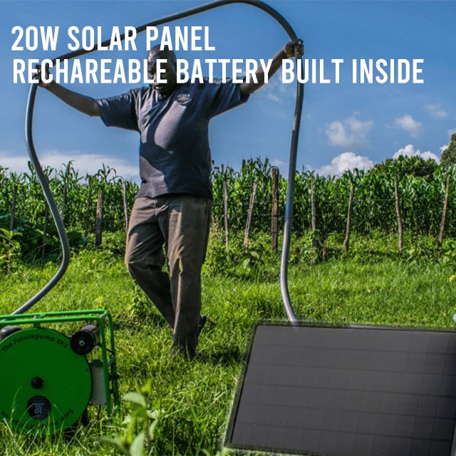 Solar Panels Charger For Water Pump And Gargen Drip Irrigation System Built In Battery 18650 12V 20W 54000mAh Rechargeable