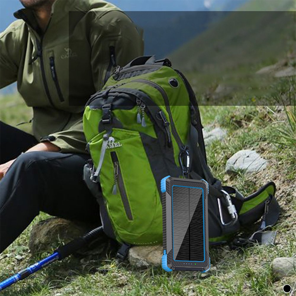 Outdoor portable solar chargers with LED light portable solar panel mobile charger emergency Power Bank