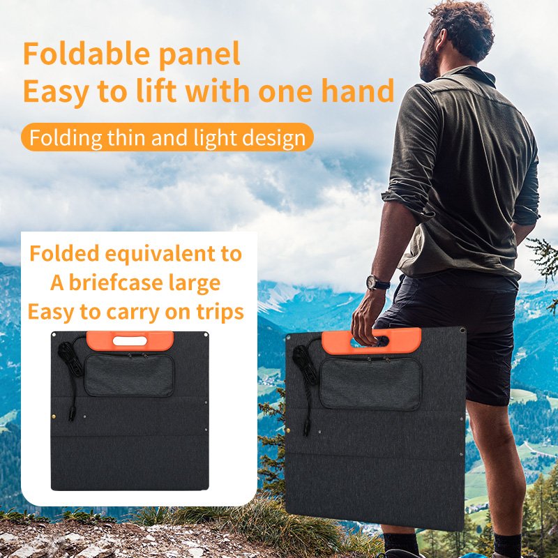 Lightweight 200W foldable solar panels high efficiency portable solar panel Folding Bag for Portable power stations, battery