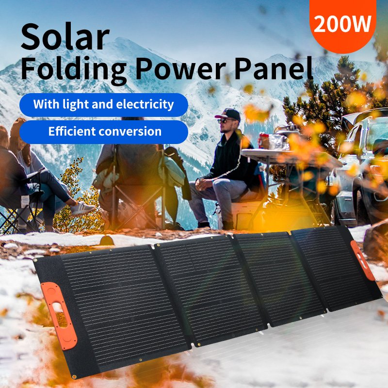 Lightweight 200W foldable solar panels high efficiency portable solar panel Folding Bag for Portable power stations, battery
