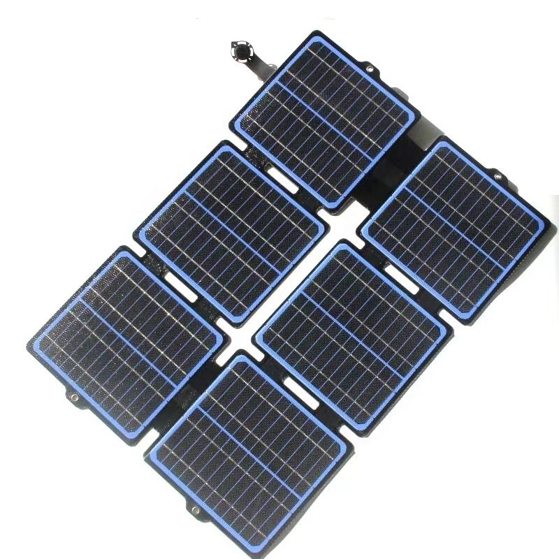 30W ETFE Portable Solar Panel Mobile Phone Charger Foldable Mono solar panel 12V with USB for power bank camping hiking