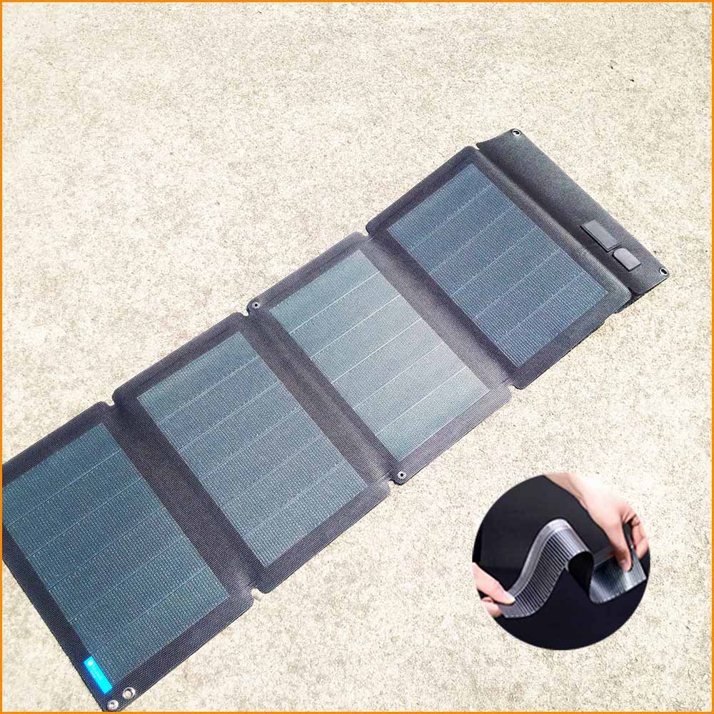 Dual USB DC support folding solar charger for solar battery bag outdoor