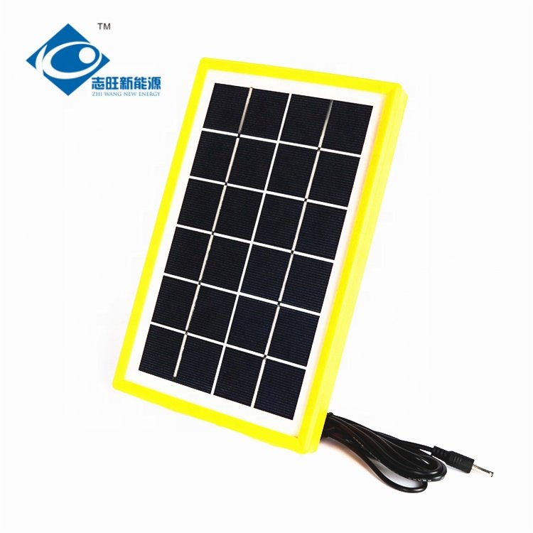 3W Portable Glass Laminated Solar Panels ZW-3W-6V-1 Outdoor Power Station Solar Charger 6V Mini Plastic Frame Solar Panel
