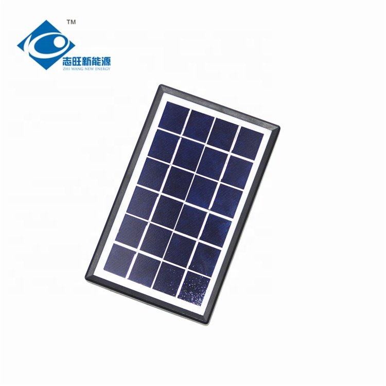 3W Portable Glass Laminated Solar Panels ZW-3W-6V-1 Outdoor Power Station Solar Charger 6V Mini Plastic Frame Solar Panel