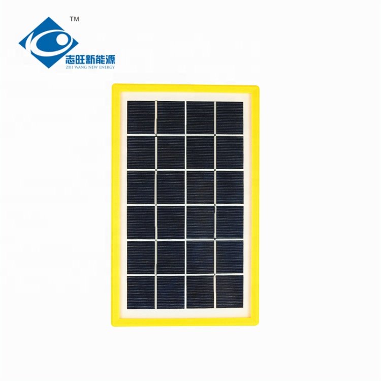3W Portable Glass Laminated Solar Panels ZW-3W-6V-1 Outdoor Power Station Solar Charger 6V Mini Plastic Frame Solar Panel