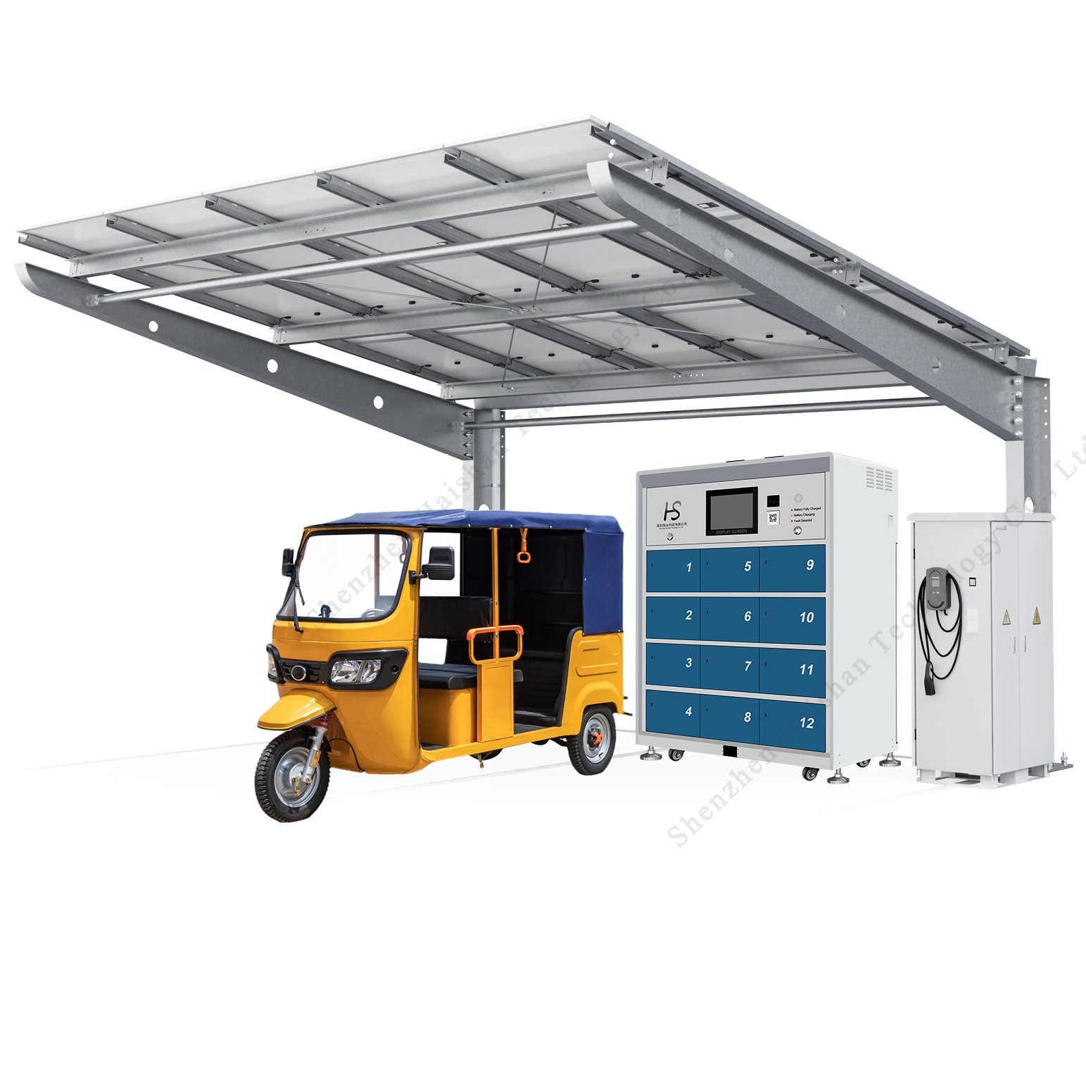 Solar panel Cabinet electricity motorcycle E-bike Scooter Battery Swapping Station
