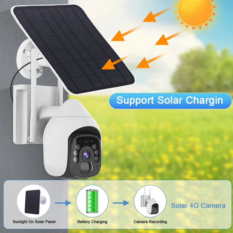 10W Solar Panel Charging Waterproof Portable Micro USB Camera Charger with Micro USB Interface for Security Camera and Lights