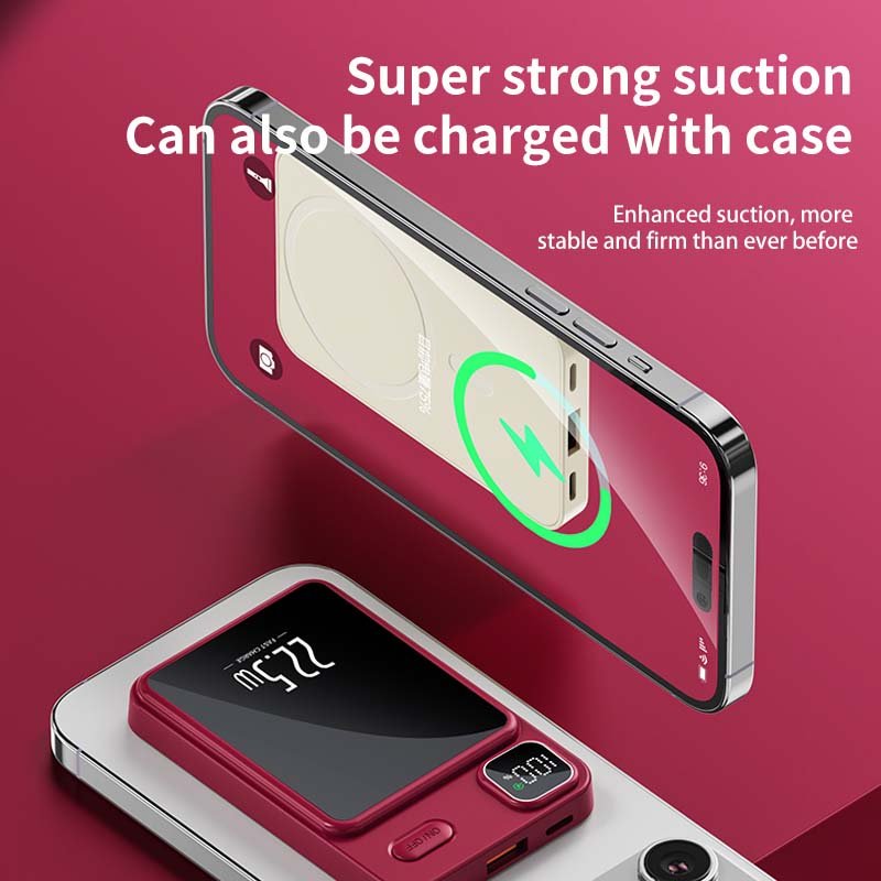 Factory Wholesale Magnetic Wireless Power Bank 10000mah high capacity Portable Fast Charging Charger for iPhone 16
