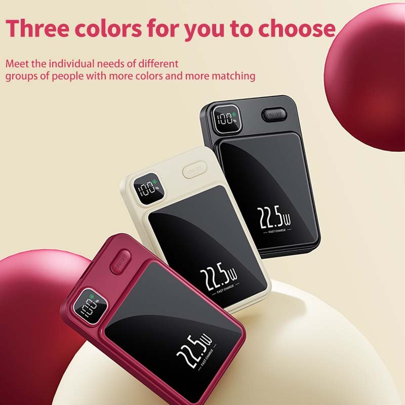 Factory Wholesale Magnetic Wireless Power Bank 10000mah high capacity Portable Fast Charging Charger for iPhone 16