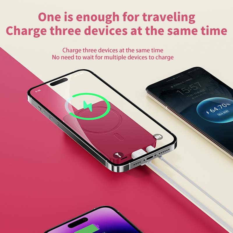 Factory Wholesale Magnetic Wireless Power Bank 10000mah high capacity Portable Fast Charging Charger for iPhone 16