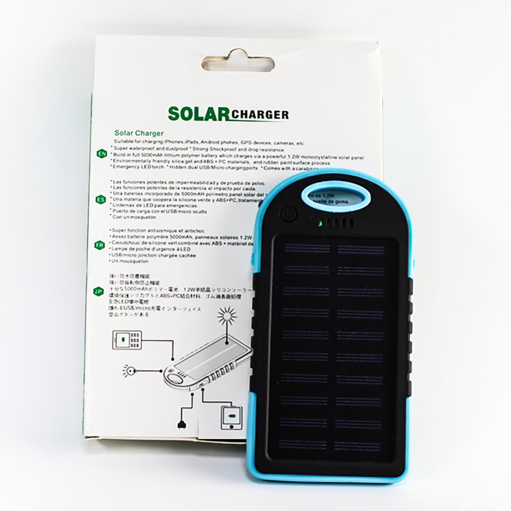 2024 New Solar Power Bank 12000mAh Portable External Backup Outdoor Cell Phone Battery Charger With LED Flashlights Solar