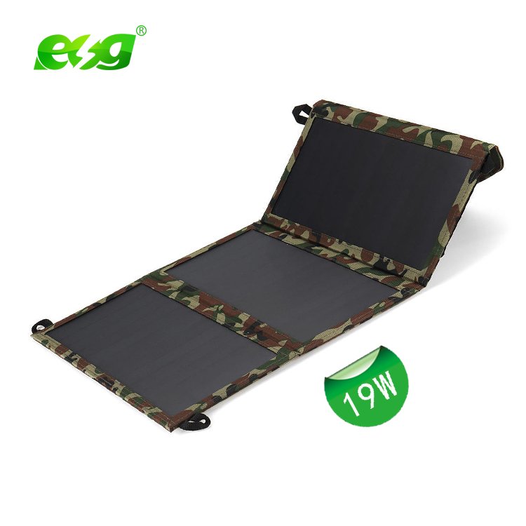 ESG New Product 12W 50w 80w 100W Solar Outdoor Portable Bag Monocrystalline Silicon Foldable Solar Panel