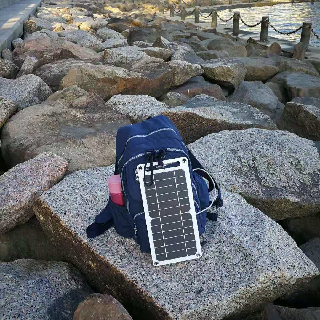 6W 5V Mini Portable Solar Plate Charger Monocrystalline Solar Photovoltaic Panel Charger for Mobile Phone with USB Port