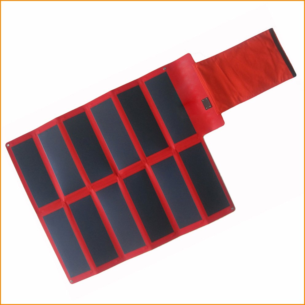 18V PD Thin film amorphous PV solar power charger foldable type manufacturer
