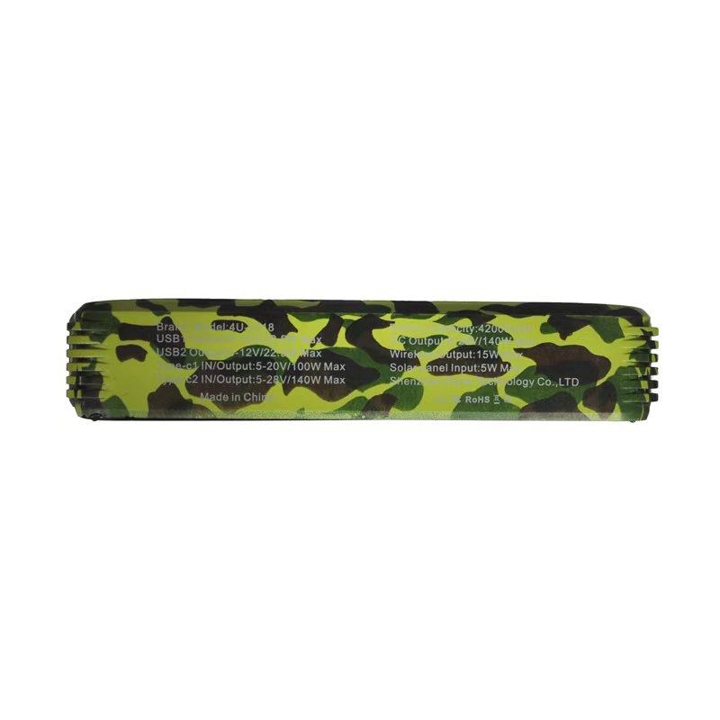 140W 42000mAh solar power bank wireless power bank 18650 battery power banks 42000mah