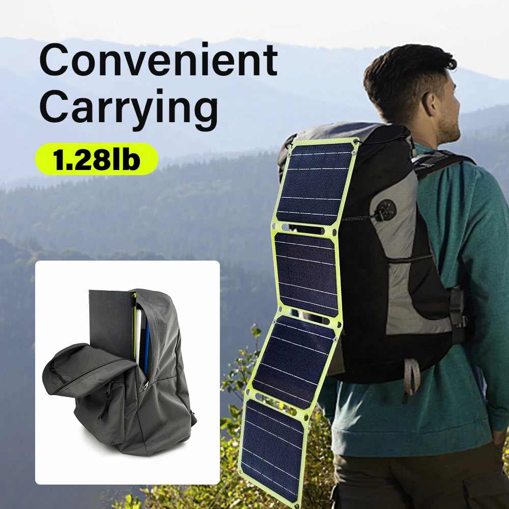 Solar Charging Panel Outdoor Camping Cell Phone Mobile Power Charger Flexible Photovoltaic Panel