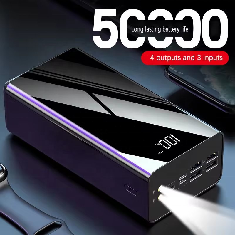 high capacity 60000mah power bank 50000mah powerbank fast charging